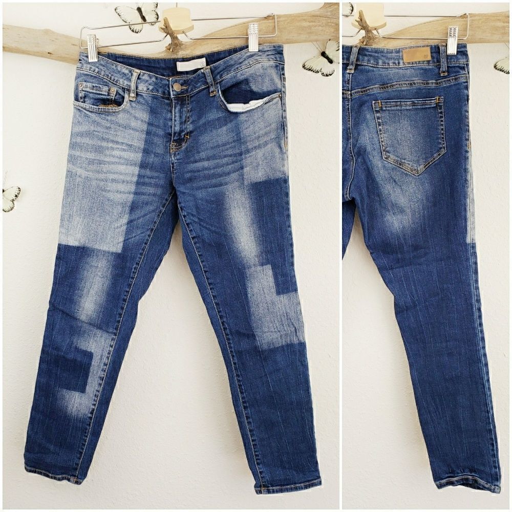 BP color blocked ankle skinnies